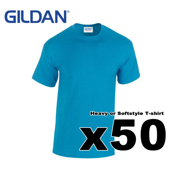 x50 Gildan Heavy Cotton Tees  / one colour print deal Thumbnail